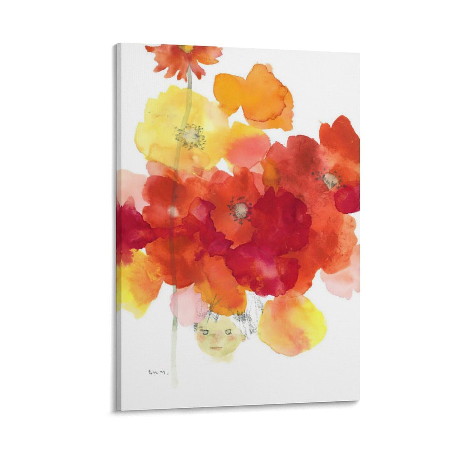 Amazon.co.jp: いわさきちひろ 水彩画 子供 花 ポスター (6) プリント